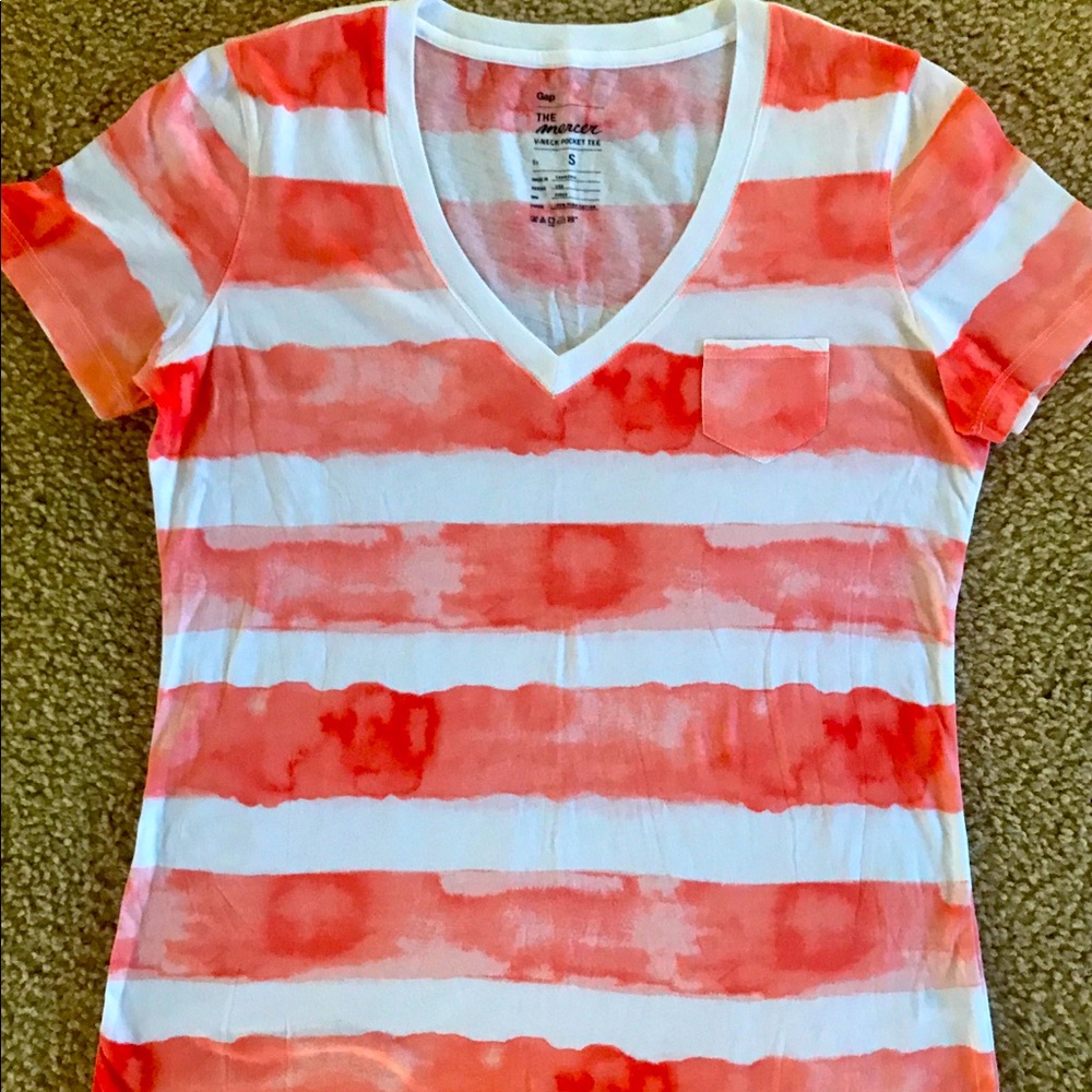 GAP Orange Striped Tee